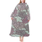 Spider web cobweb design color pattern Blanket Robe with Sleeves