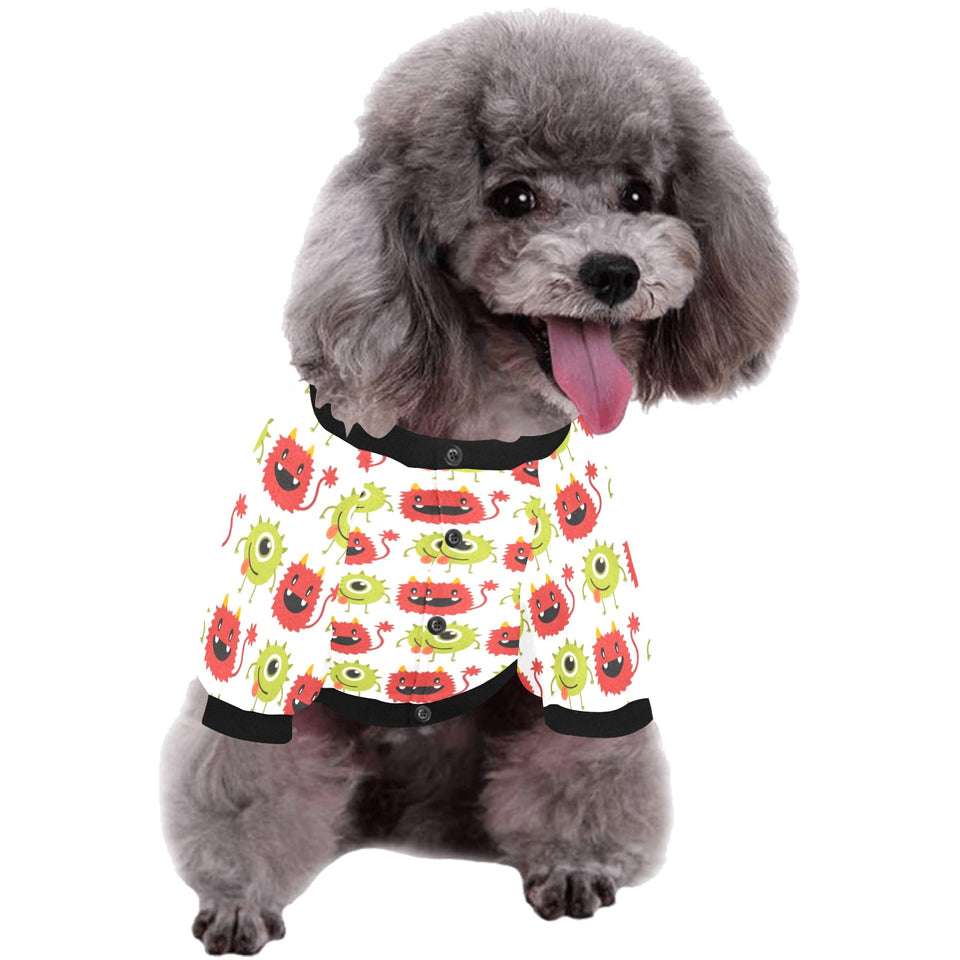 Alien Pattern Print Design 05 All Over Print Pet Dog Round Neck Fuzzy Shirt