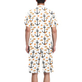 Clown Fish Pattern Print Design 02 Men's V-Neck Short Pajama Set