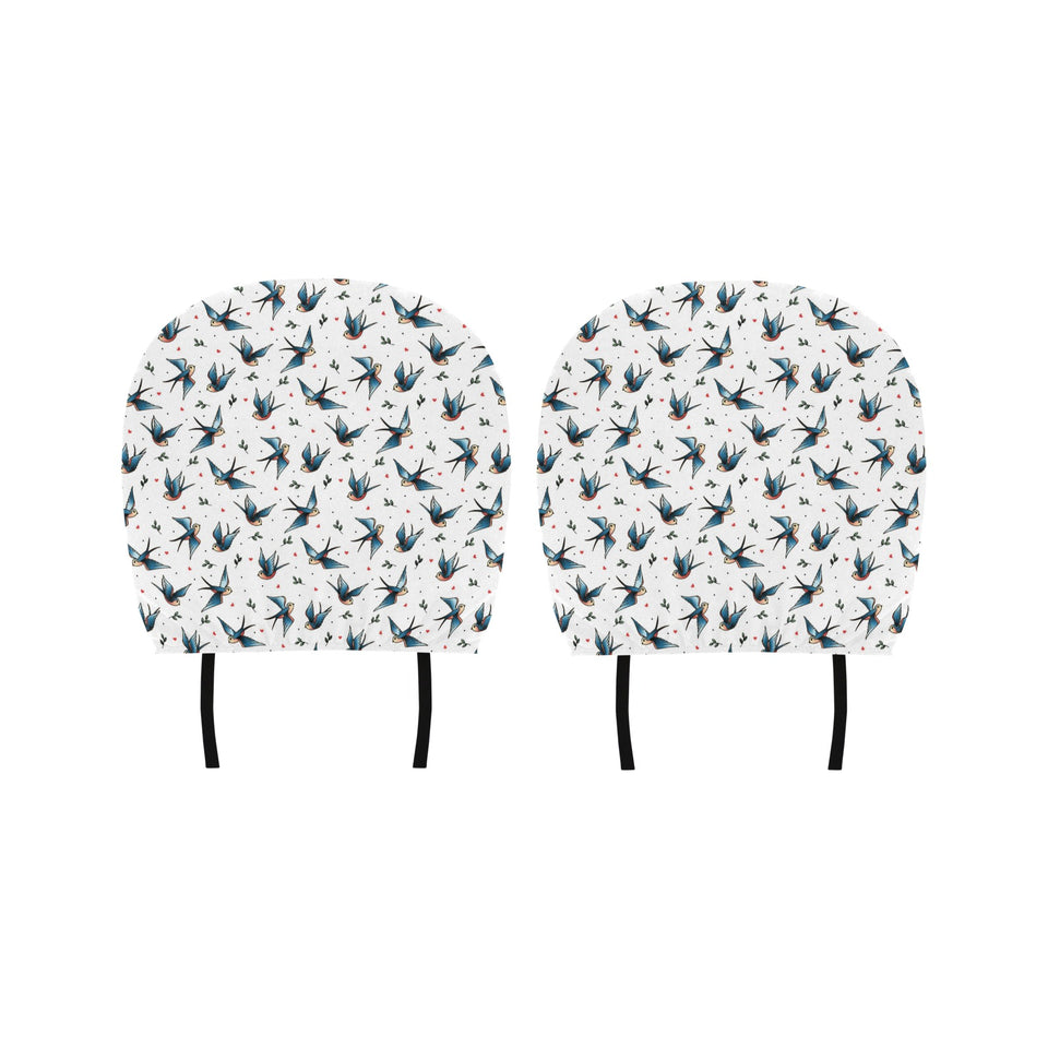 Swallow Pattern Print Design 04 Car Headrest Cover