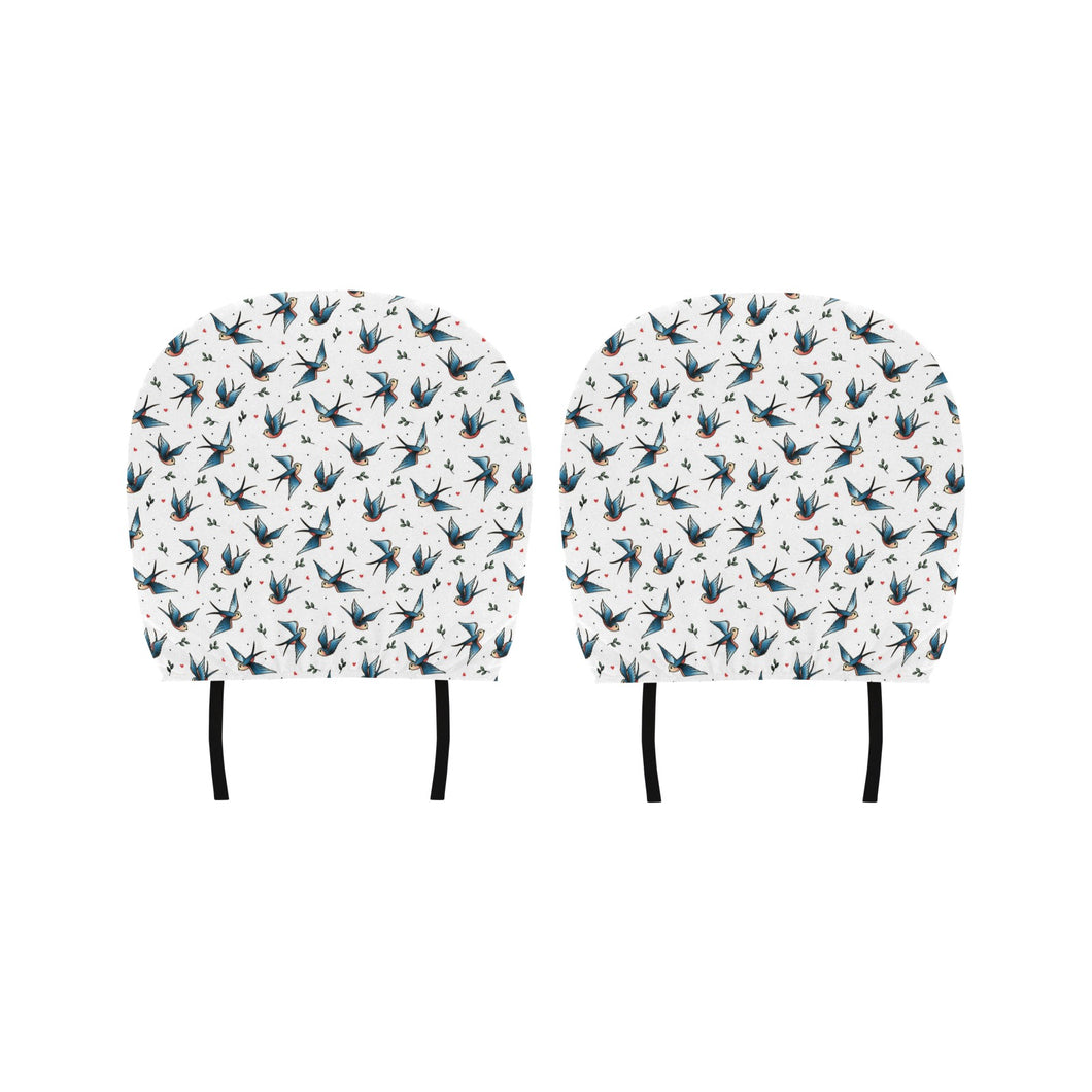 Swallow Pattern Print Design 04 Car Headrest Cover