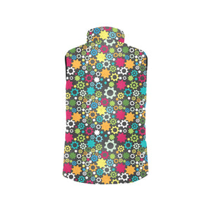Gear Pattern Print Design 03 Men's Padded Vest