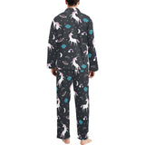 unicorn rainbows moon clound star pattern Men's Long Pajama Set