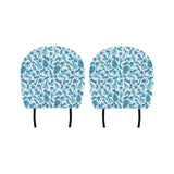 Coral Reef Pattern Print Design 01 Car Headrest Cover