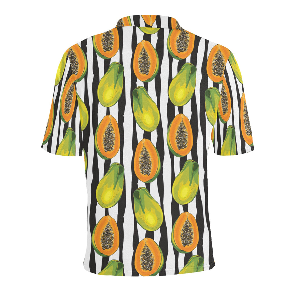 papaya design pattern Men's All Over Print Polo Shirt