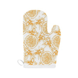 hand drawn orange fruit pattern Heat Resistant Oven Mitts