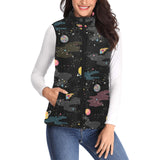 space pattern Women's Padded Vest