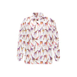 Giraffe Pattern Print Design 02 Men's Long Sleeve Polo Shirt