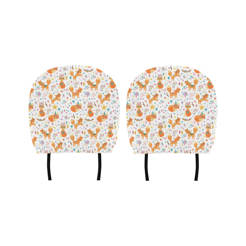cute tribal fox pattern Car Headrest Cover