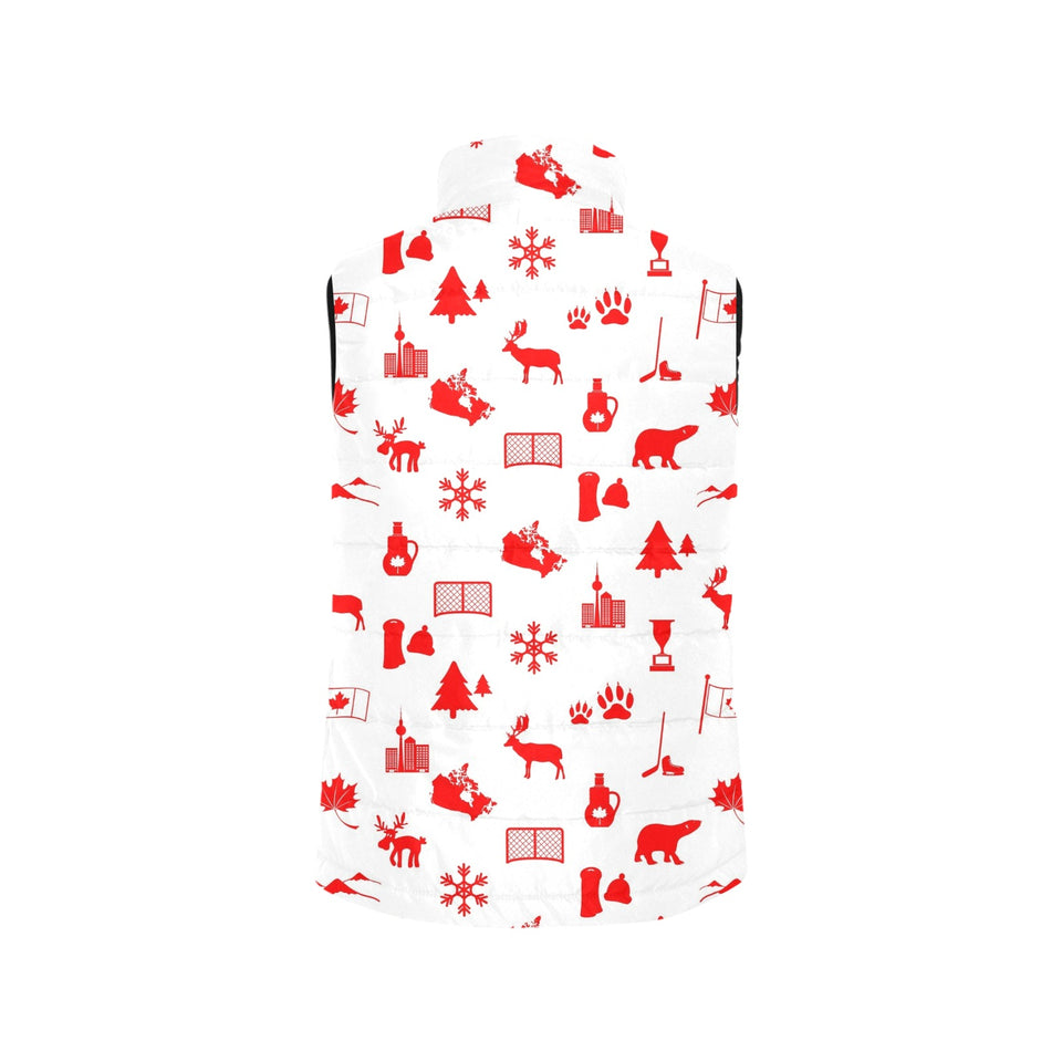 Canada Pattern Print Design 04 Men's Padded Vest