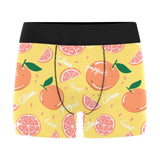 Grapefruit yellow background Men's All Over Print Boxer Briefs Men's Underwear