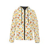 Pancake Pattern Print Design 02 Women's Padded Hooded Jacket