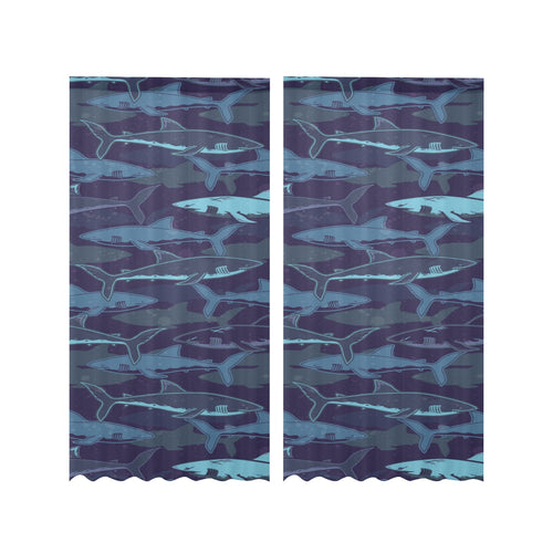 Shark pattern Gauze Curtain