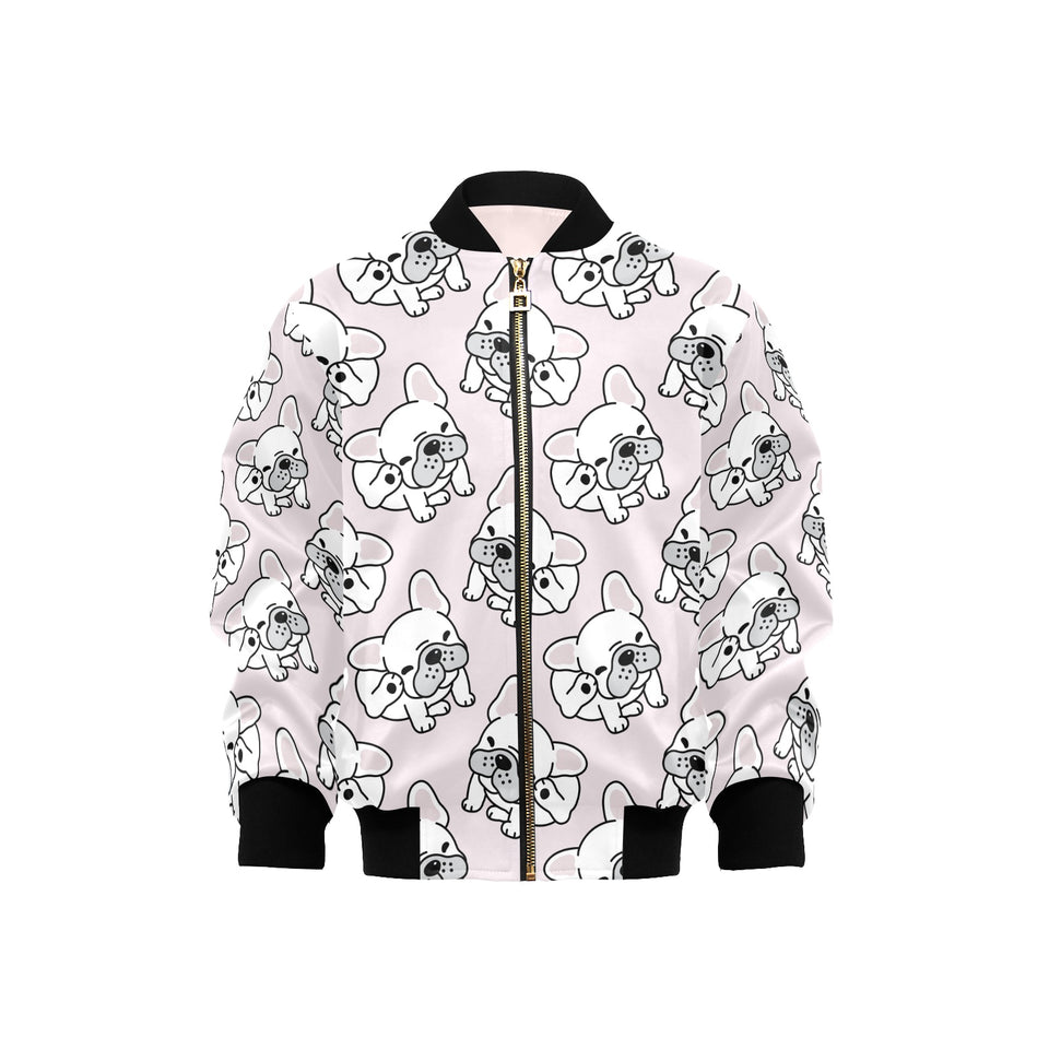 Cute french bulldog pattern Kids' Boys' Girls' Bomber Jacket