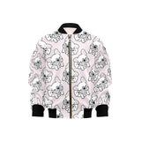 Cute french bulldog pattern Kids' Boys' Girls' Bomber Jacket