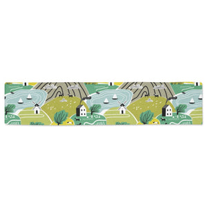 Hand drawn windmill pattern Table Runner