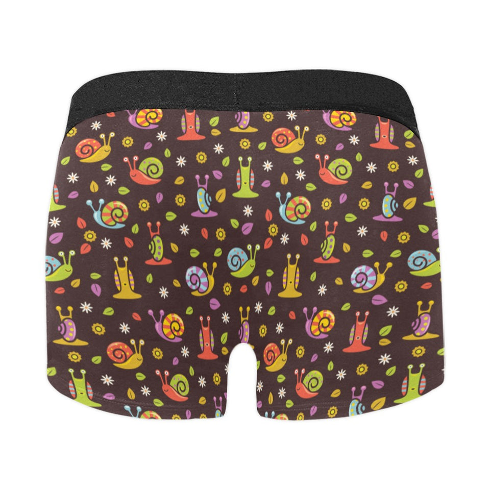 Snail Pattern Print Design 02 Men's All Over Print Boxer Briefs Men's Underwear