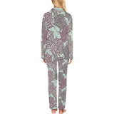 Spider web cobweb design color pattern Women's Long Pajama Set