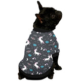 unicorn rainbows moon clound star pattern All Over Print Pet Dog Round Neck Fuzzy Shirt