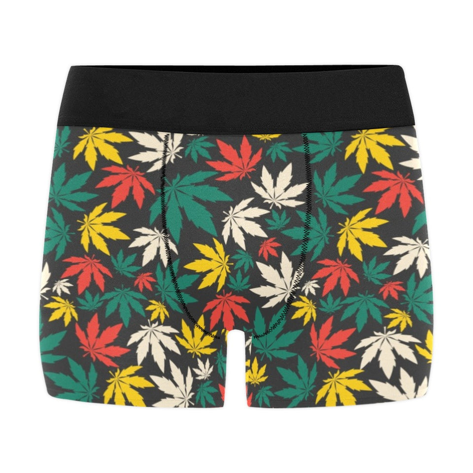 Canabis Marijuana Weed Pattern Print Design 02 Men's All Over Print Boxer Briefs Men's Underwear
