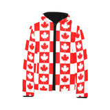 Canada Pattern Print Design 05 Kids' Boys' Girls' Padded Hooded Jacket
