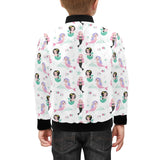 cute mermaid dolphin fish starfish pattern Kids' Boys' Girls' Bomber Jacket