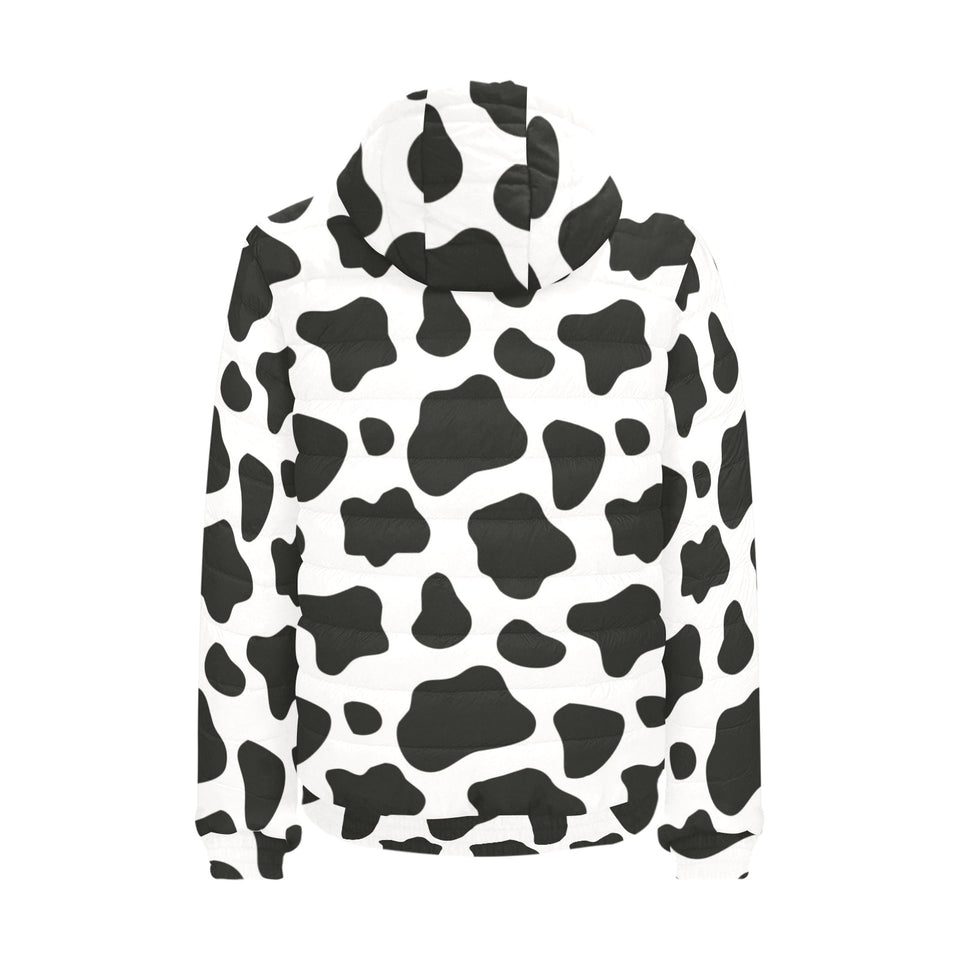 Cow skin pattern Men's Padded Hooded Jacket