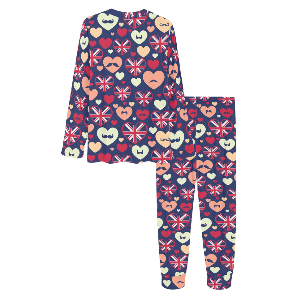 British Pattern Print Design 02 Women's All Over Print Pajama Set