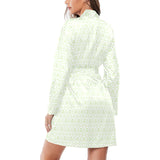 Cucumber pattern background Women's Long Sleeve Belted Night Robe