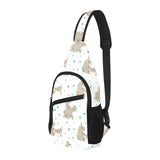 Cute Rhino pattern background All Over Print Chest Bag