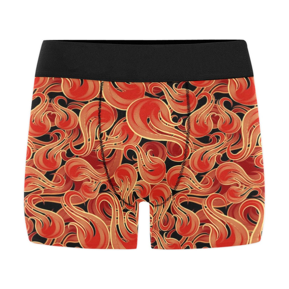 Fire flame pattern Men's All Over Print Boxer Briefs Men's Underwear