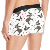 Boston terrier dog hearts vector pattern Men's All Over Print Boxer Briefs Men's Underwear