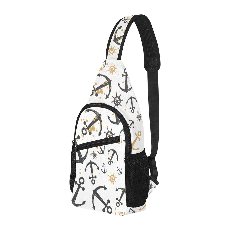 Anchors Rudders pattern All Over Print Chest Bag