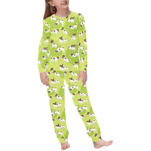 Jack Russel Pattern Print Design 01 Kids' Boys' Girls' All Over Print Pajama Set