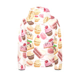 Cake cupcake sweets pattern Kids' Boys' Girls' Padded Hooded Jacket