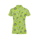 Slices of Lime design pattern Women's All Over Print Polo Shirt