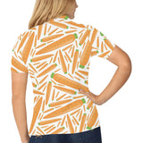 Carrot Pattern Print Design 02 Women's All Over Print Polo Shirt