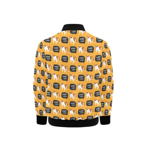 English Bulldog Pattern Print Design 04 Kids' Boys' Girls' Bomber Jacket