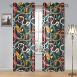 Colorful snake plant pattern Gauze Curtain