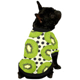 kiwi black dot background All Over Print Pet Dog Round Neck Fuzzy Shirt