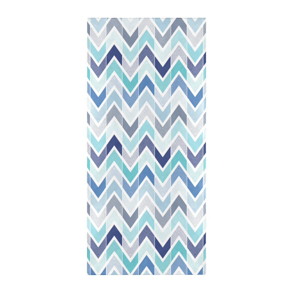 zigzag chevron blue pattern Beach Towel