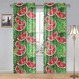 Watermelons tropical palm leaves pattern backgroun Gauze Curtain
