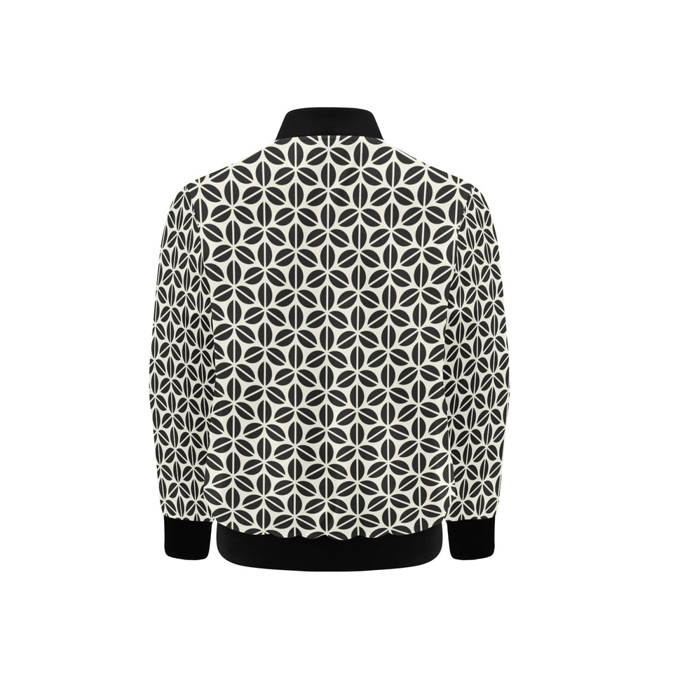 Coffee bean abstract modern pattern Kids' Boys' Girls' Bomber Jacket