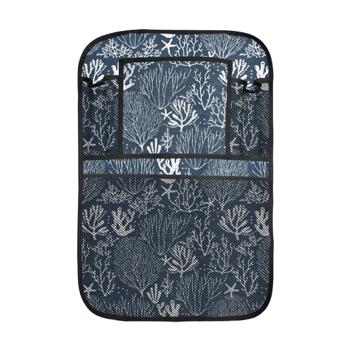 Coral Reef Pattern Print Design 05 Car Seat Back Organizer