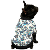 Japanese wave pattern All Over Print Pet Dog Round Neck Fuzzy Shirt