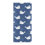 Cute white baby sea lion seal pattern Beach Towel