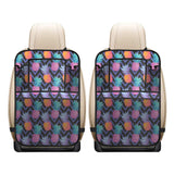 Pineapples pattern zigzag background Car Seat Back Organizer