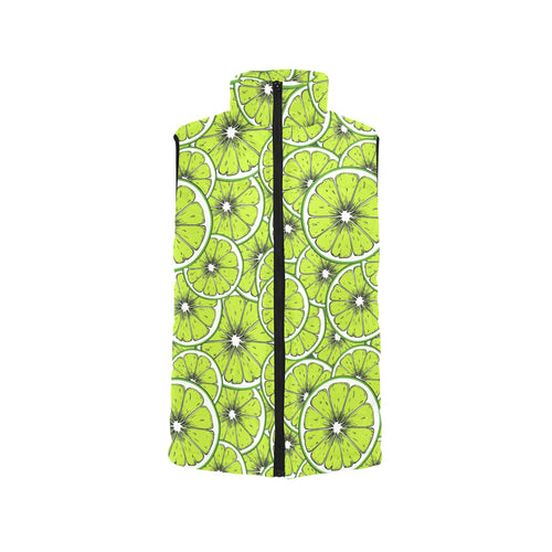 Slices of Lime design pattern Men's Padded Vest