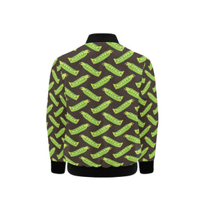 Green Peas Pattern Print Design 05 Kids' Boys' Girls' Bomber Jacket