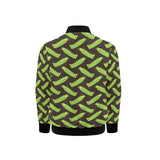 Green Peas Pattern Print Design 05 Kids' Boys' Girls' Bomber Jacket